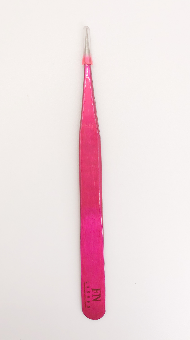 Professional Grade FN Pink Straight Tweezer